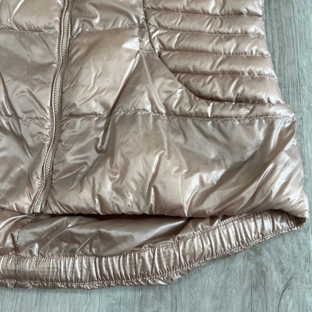 Lululemon Fluffin Awesome Vest Puffer Rose Gold Packable Goose Down Womens 8